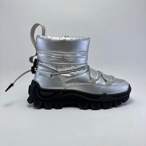 DREAM PAIRS Kids Warm Silver Snow Boots Size